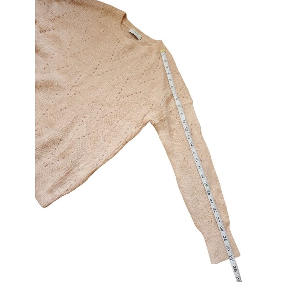 Babaton Mohair Blend Crewneck Sweater Womens S Pink Eyelet Soft Girl Coquette - Picture 9 of 9